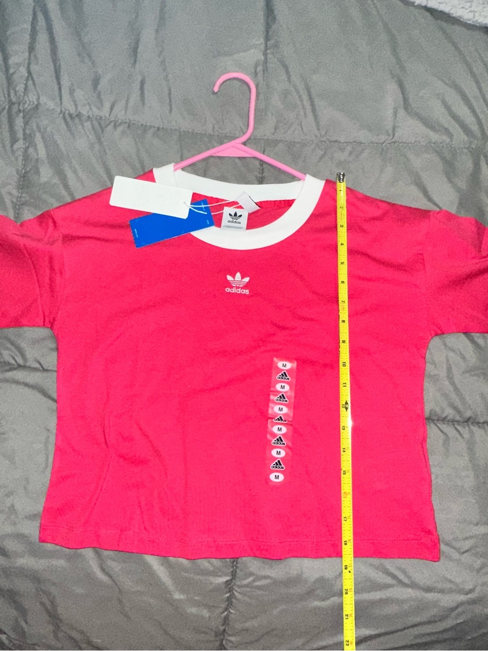 Adidas Pink Short Sleeve Ringer Tee - Picture 4 of 10